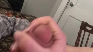 Guys jerks off and cums