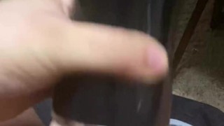 Fat boy enjoys his fleshlight