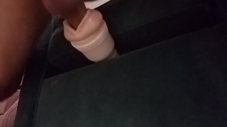 Monster cock smashes his fleshlight