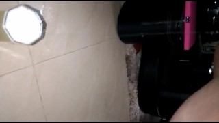 big ebony piss glass overflow