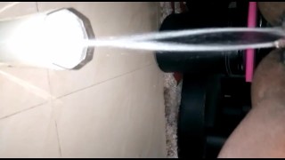 big ebony piss glass overflow