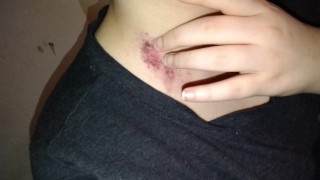 Kitten Plays With Her Neck After Sex