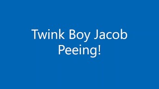 Twink Boy Jacob Peeing!