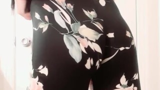 Cute crossdresser with round ass