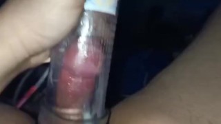 Chub Asian Daddy Wanks & Cums With Modified Electric Cock / Breast Pump.