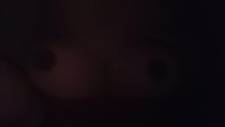 ASIAN SHOWING TITS AT NIGHT