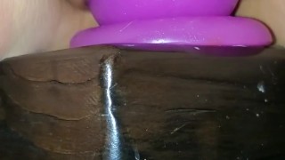 Stretching my pussy with a fist size toy