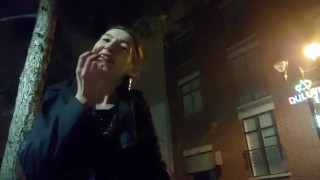 Inhale 21 smoking fetish and urban nudism in Montreal by Gypsy Dolores