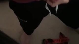 Massive Cumshot on Mirror