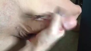 TS Chelsea Marie cums on table