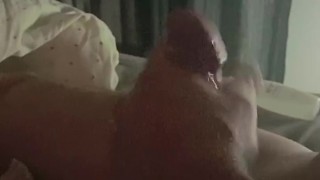 Wife Caught me then huge cumshot 