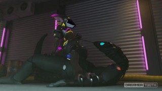 TINY PROTOGEN GIRL DOMINATES TALL SYNTH [FURRY] [ROBOT?] [CREAMPIE]