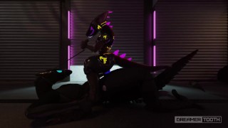 TINY PROTOGEN GIRL DOMINATES TALL SYNTH [FURRY] [ROBOT?] [CREAMPIE]