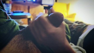 Mistress Playing With His Cock. Massive POV Cumshot!