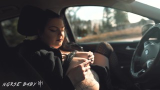 PUBLIC Masturbation in the CAR and OUTSIDE (NorseBaby)