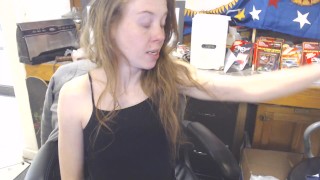 Storage Office BJ fantasy and Dildo fuck