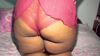 Big latina showing her big ass