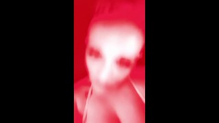 Baby cums over glass cock for daddy!