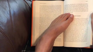 Sexy Feet Reading a Book on a Rainy Day
