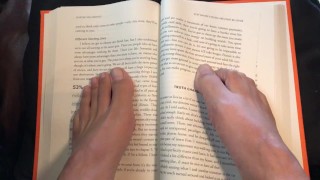 Sexy Feet Reading a Book on a Rainy Day