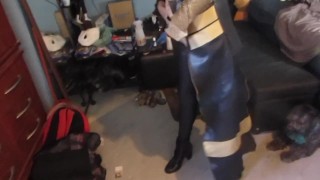 Sexy Loki cosplay undressing
