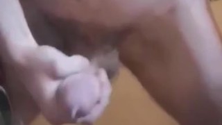 Solo Hung Twink Jerks onto Mirror (huge load)