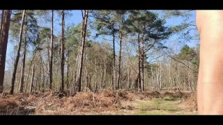 Caught naked in the forest by a jogger