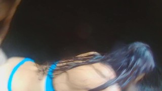 Orgasmic WET FUCK in the Rain # Rain,Jungle,River amplifies sexual senses