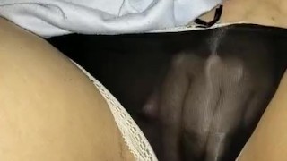 Rubbing my wet pussy until I cum in my panties