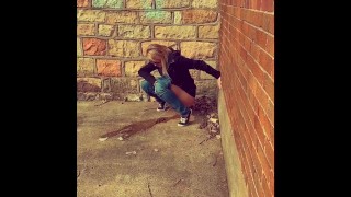 Kara Pissing & Squirting in Public then gets Kirk to Fuck Her & Get Busted