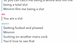 Wife Sexts Husband Cuckold Cheating Hotwife