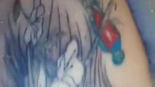 showing them tats....lil tease