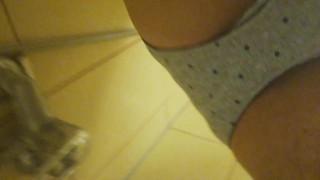 Kinky dirty pee in sexy messy panty dress 