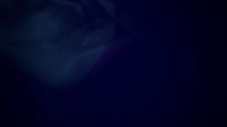 Stroking oiled up cock in the dark