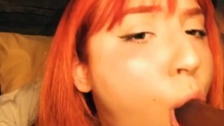 Sexy Thick Tattooed Red Head Sucks And Fucks