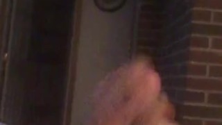 Stroking my thick cock 