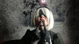 Nier automata cosplay: ahegao face
