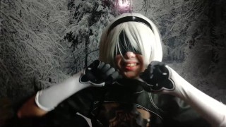 Nier automata cosplay: ahegao face