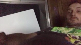 Handsome bi guy jerks hard cock