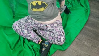 Pantsing challenge: Hands tied behind and pants pulled off: Ugly Fat Girl hairy pussy bbw