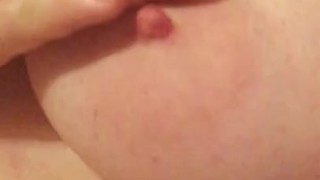 Bbw teen slut in bath tortures her nipples