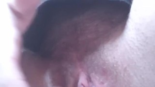 Naughty girl tastes her cummy pussy cream