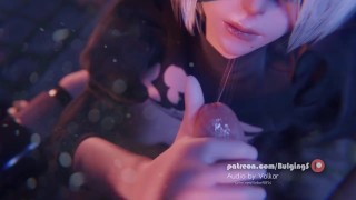 Yorha 2B handjob facial