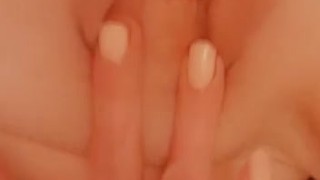 MilF playing with her Moist Tight Pretty Pink Pussy