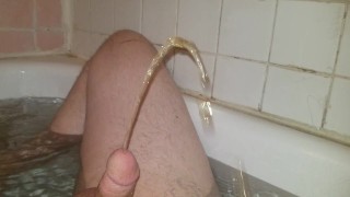 Another desperate pee with a full hard on