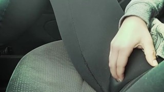 DONT TRY THIS! Having an orgasm while bf drives. Dripping yoga pants