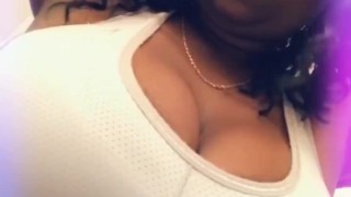 Horny. Playing with big boobs! 