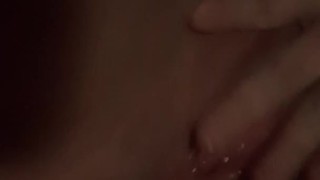 Slutty teen fingering pussy and massaging clit to orgasm!!