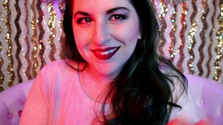 Dark Lipstick on Plexiglass Muah Trigger ASMR with finger flutters, kisses