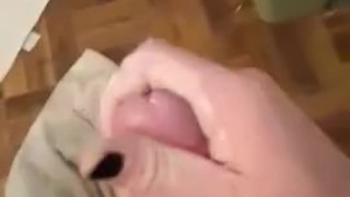 Stroking out a nice cumshot
